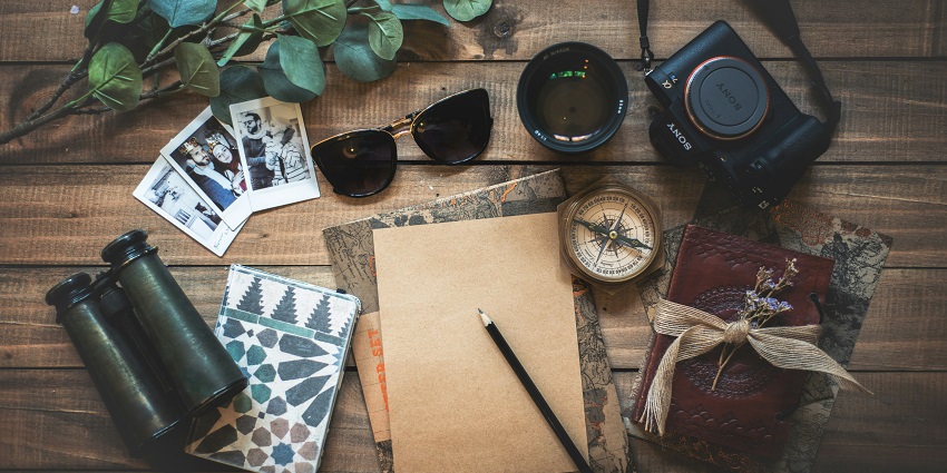 An image of all the travel things necessary for your trip to Himachal Pradesh.