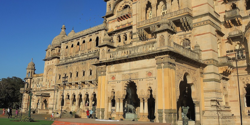 Lakshmi Vilas Palace, the magnificent residence of Baroda's royal family, near the museum.