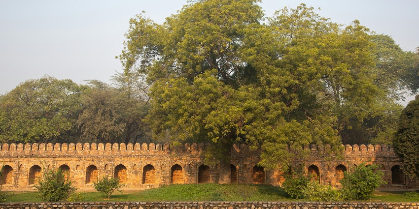 Scenic view of the fort walls surrounded by lush green landscapes