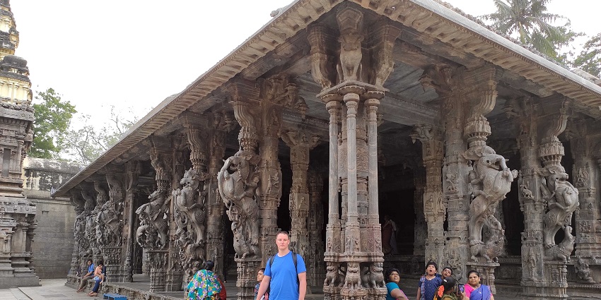 Tourists are present and are relaxing inside the premises of Manakamana Temple.