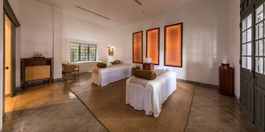 A picture of a spa centre at the Raj water park and resort with a cosy ambience for a relaxing experience