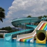 The PRS water park Hubli offers various water slides.