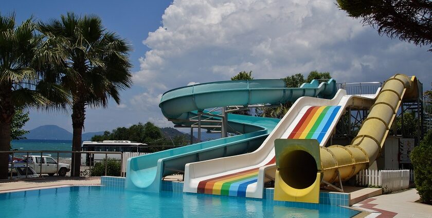 The PRS water park Hubli offers various water slides.