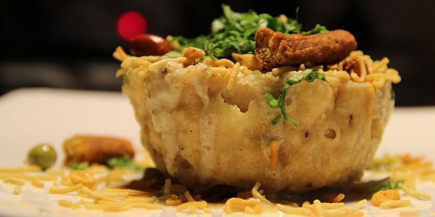 Katori chaat is one of the unique snacks served on the streets of this area of the city