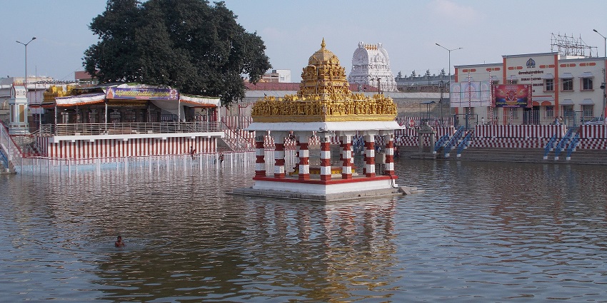 Image of the holy Pushkarini at the holy Padmavathi Ammavari Temple