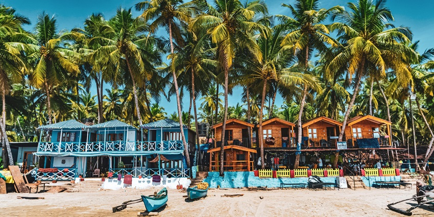 A glimpse of the serene Palolem Beach which is one of the most beautiful beaches in Goa.
