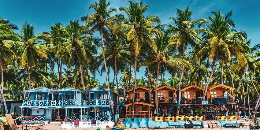 A glimpse of the serene Palolem Beach, one of the quaint places to visit in Canacona.