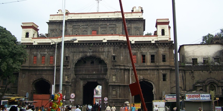 Tirth tank in Tuljapur a water storage facility attracts visitors for its purifying qualities.