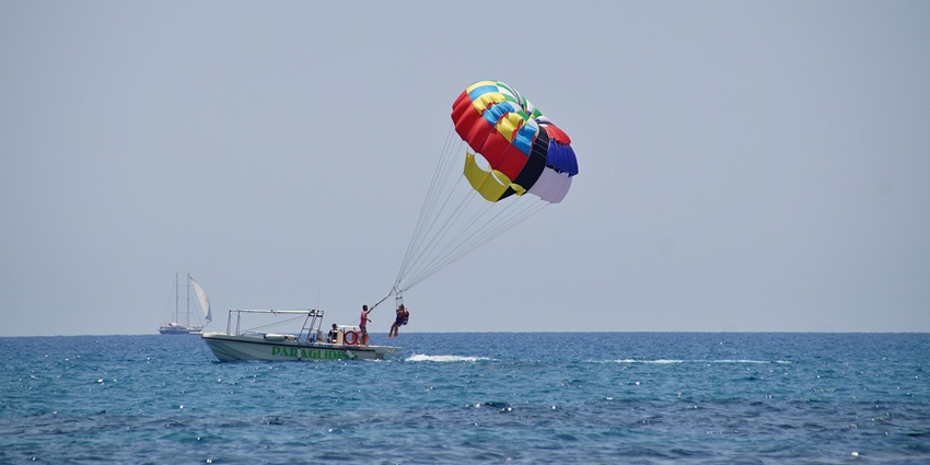 Parasailing is a great activity to partake in so as to enjoy a bird's eye view of the region.
