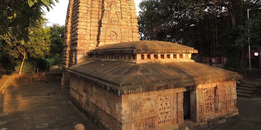 The Parasurameswara Temple, a small stone structure, stands gracefully against test of time.