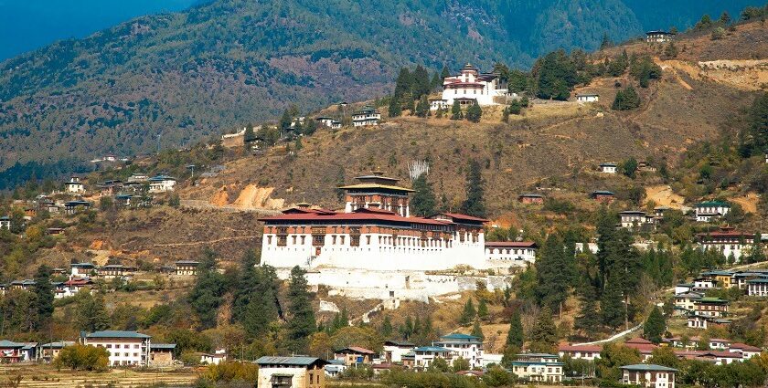 A scenic view of Paro, Bhutan, showcasing lush valleys, a must-see among places to visit in Paro.