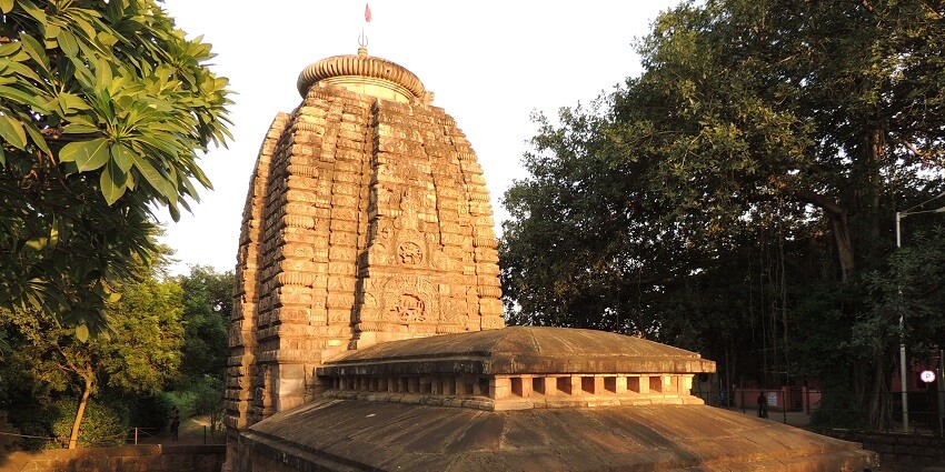 Beautiful image of the iconic Parsurameswar temple amidst the dense forest of the Odisha