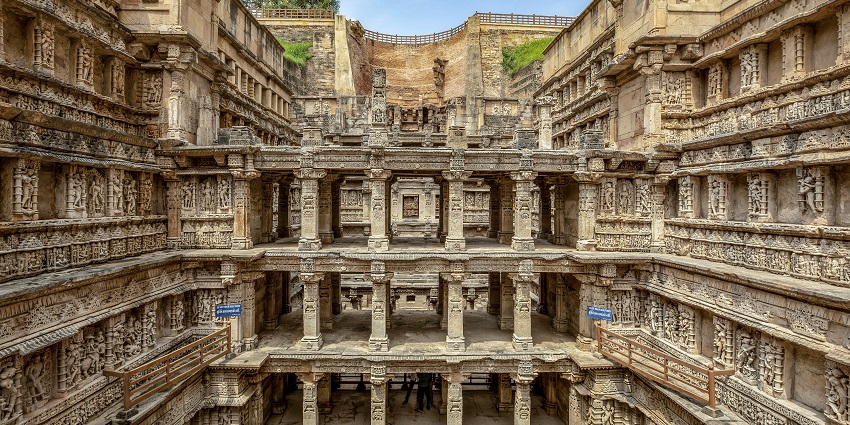 The Rani ki Vav stepwell is a popular spot for photography.