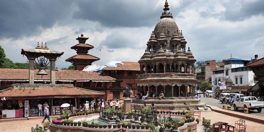 Overview of Patan Durbar Square, including the Patan Museum and surrounding heritage sites.