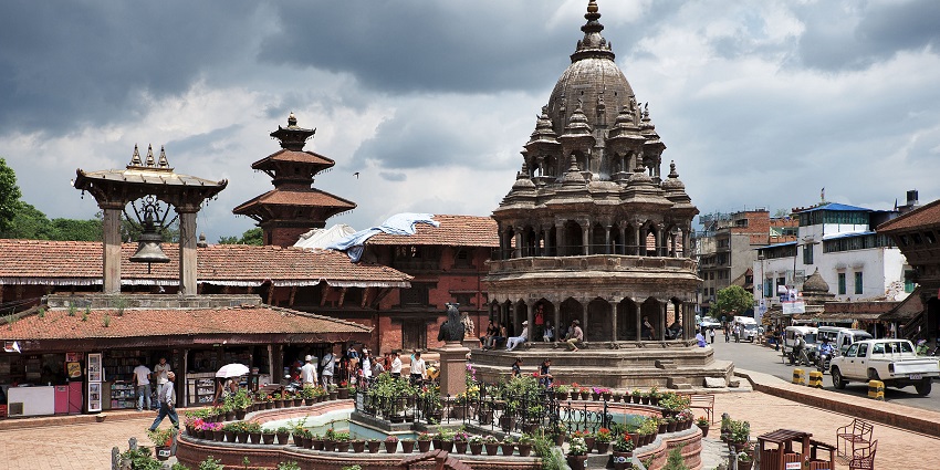 Patan Durbar Square, one of the best places to visit near Kathmandu, include the Hiranya Varna Mahavihar.