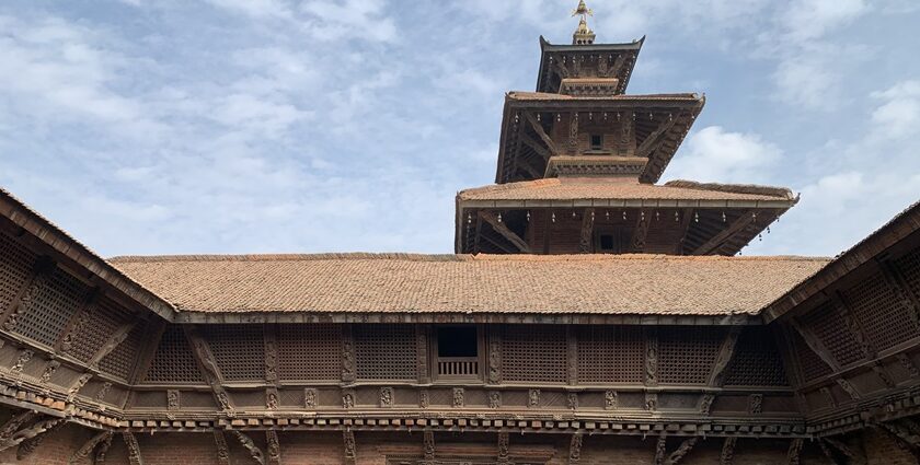 Patan Museum exterior in Patan Durbar Square, showcasing traditional architecture.