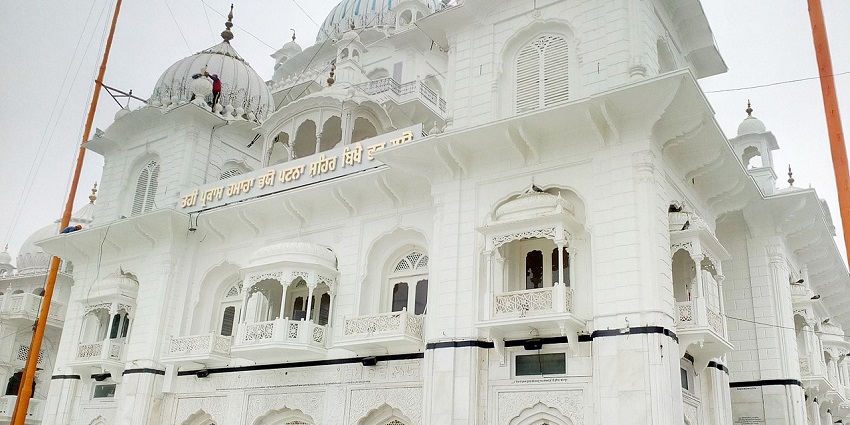 Beautiful image Patna Sahib Gurudwara and its beautiful white marble buildings