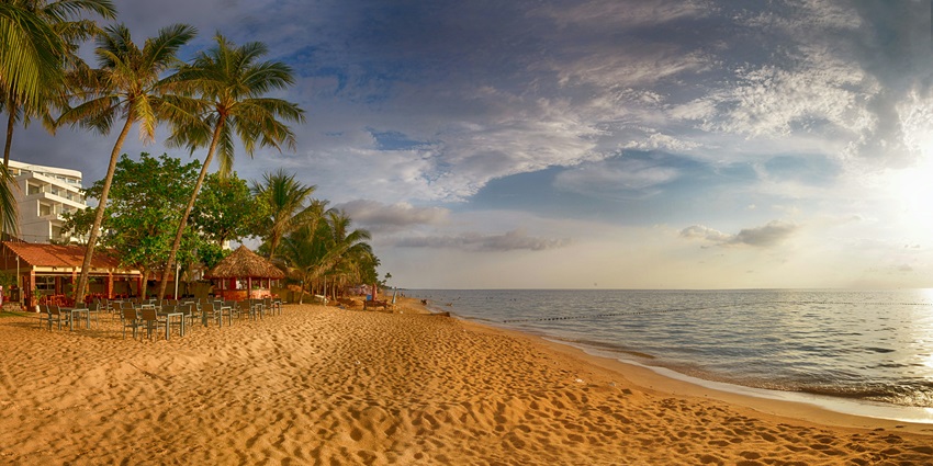 Bai Sao Beach on Phu Quoc Island has pristine white sand and crystal-clear turquoise water.