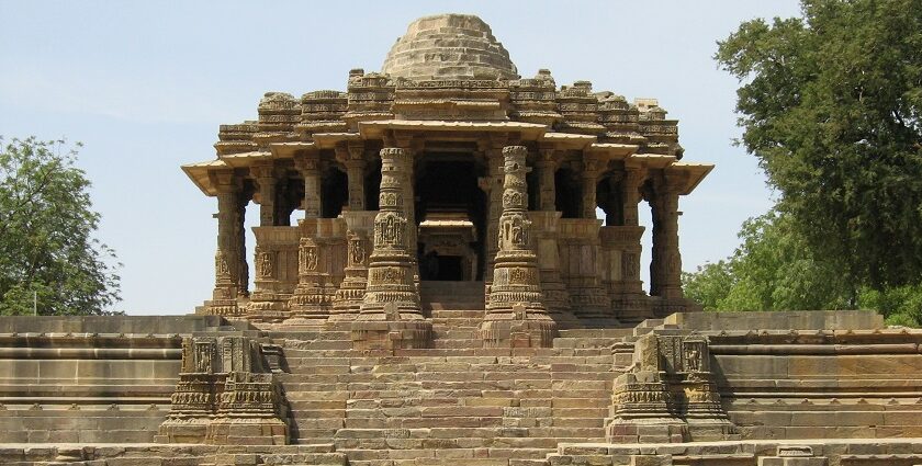 Scenic snapshot of the beautiful sun temple which is one of the picnic places near Rajkot