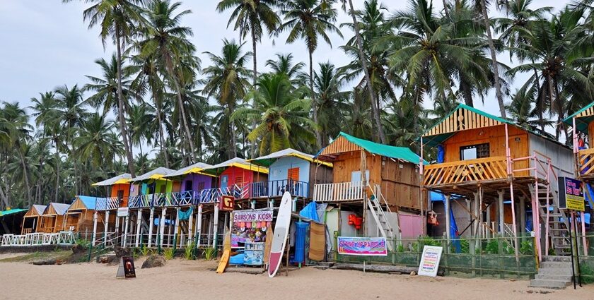 An image of Goa's colourful houses which is one of the beautiful places to explore.