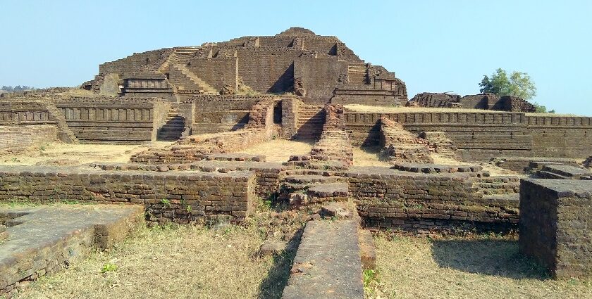 Snapshot of the ancient Buddhist stupa which is a scenic places to visit in Manesar