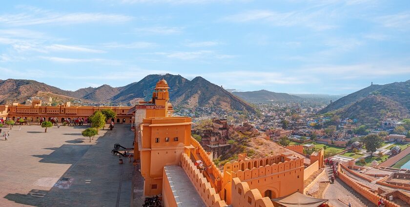 Expansive Fort landscape, a top spot among places to visit in Rajasthan in January