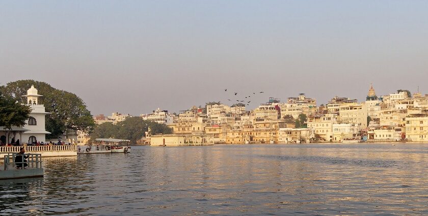 A serene view of Lake Pichola, one of the best places to visit in Udaipur for couples.