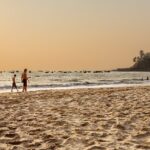 Beach in Goa with an island visible in the background