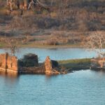 The entrance to Ranthambore Fort, featuring Hamir Kund, located in Sawai Madhopur.