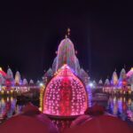 Poicha Temple decorated in beautiful lighting decorations.