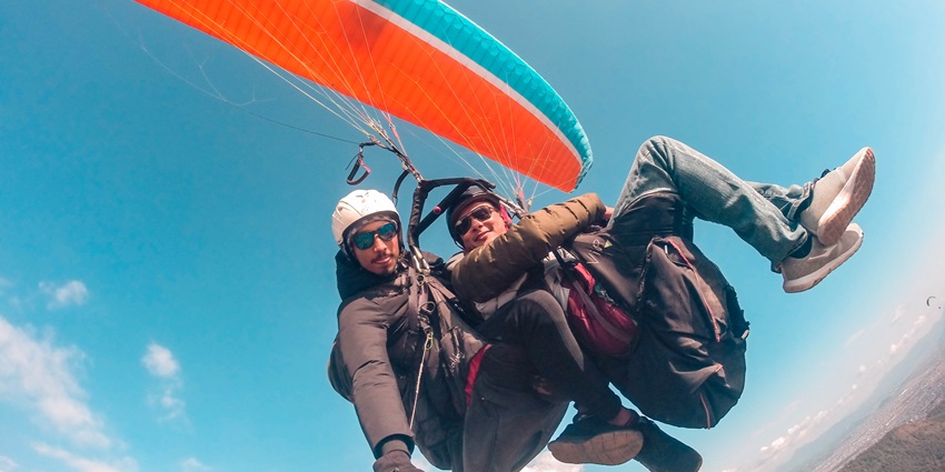 Pokhara, a top destination for skydiving in Nepal, offers stunning views of the Himalayas.