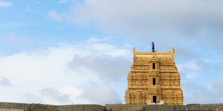 An enchanting view of the temple in Ponnur, a tourist attraction in Andhra Pradesh.