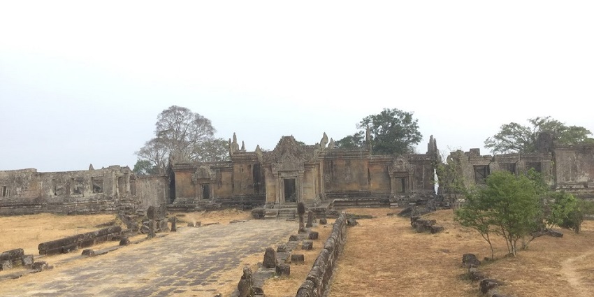 Preah Vihear Temple is a beautiful place to visit in Cambodia, perched on a cliff, offering panoramic views