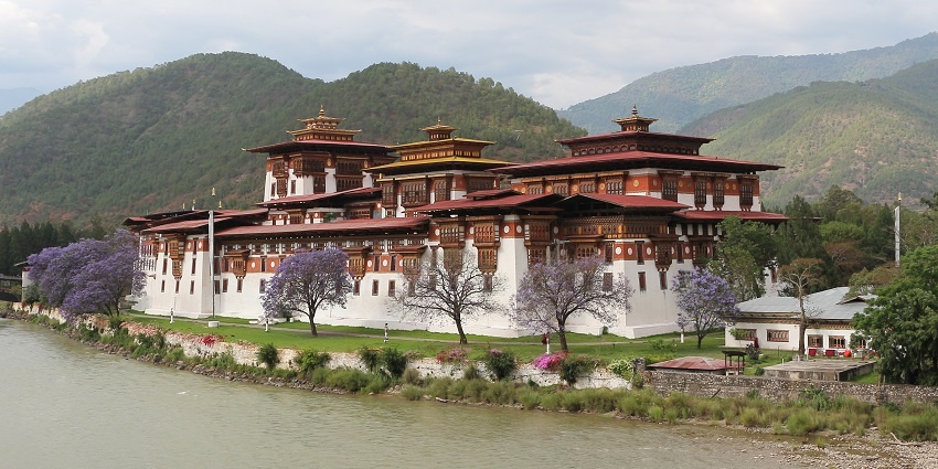 Punakha Dzong, a historic fortress and monastery at the confluence of rivers in Bhutan