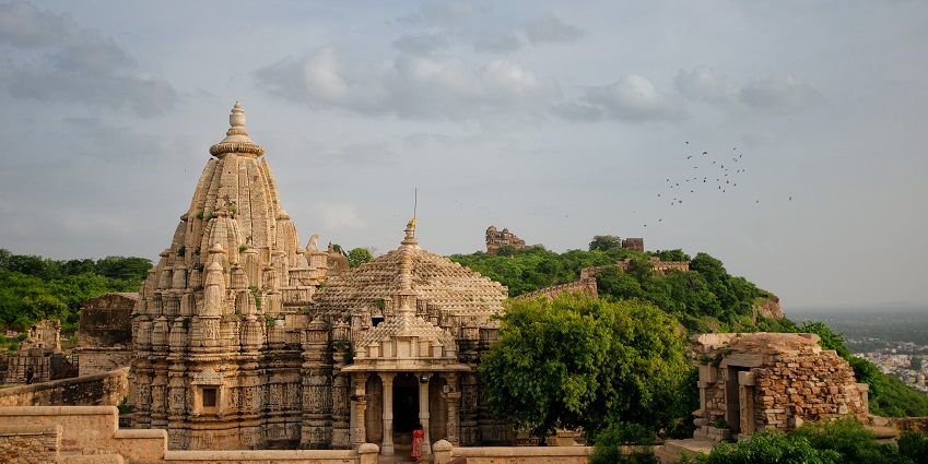 Samadhishvara Temple at Chittor Fort, a stunning historical site near Bhilwara forts, Rajasthan.