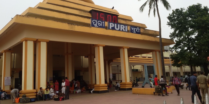 While travelling from Puri, you can take a train from there to reach the sacred site.