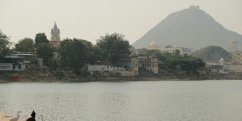 A glimpse of the serene Pushkar Lake, one of the top places for New Year Party in Pushkar.