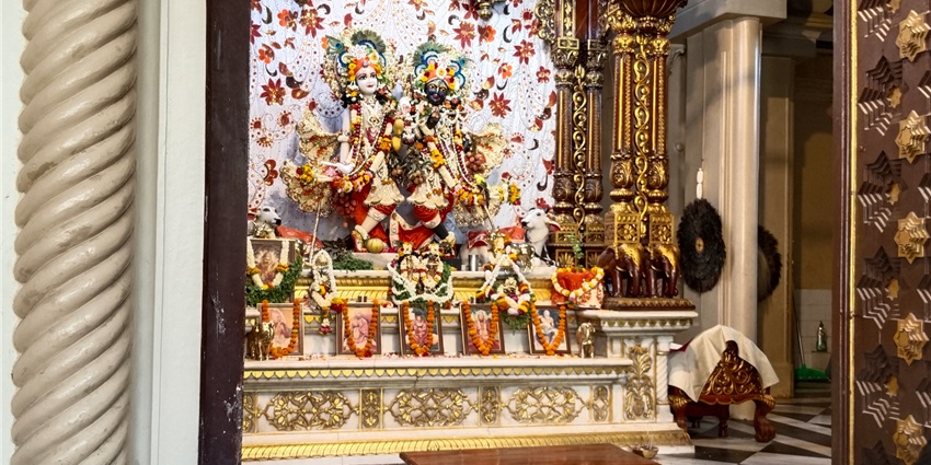 An inside view of the Radha Krishna Temple, one of the top places to visit in Kota.