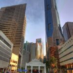 An image of Raffles Place located in Singapore known for its vibrancy in every moment.