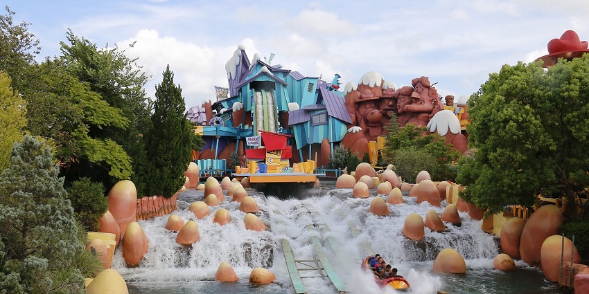 The tropical-themed design and water attractions at Rainforest Water Park, showcasing its charm as one of the water parks in Alwar.