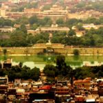 A panoramic view of Jaipur, known as the “Pink City" of Rajasthan, one of the best tourist attractions in Rajasthan