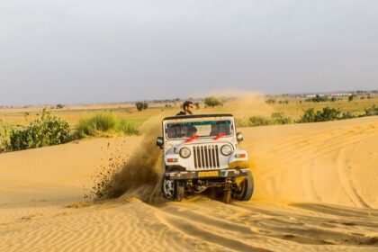 Image of Rajasthan Desert Safari offers golden dunes, camel rides, and starry camping