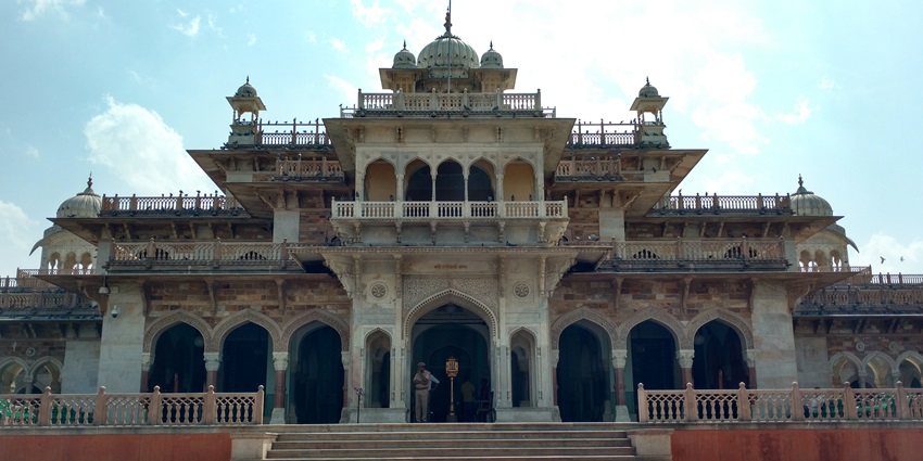 Panoramic view of the beautiful Rajasthan state museum and its marvellous architecture