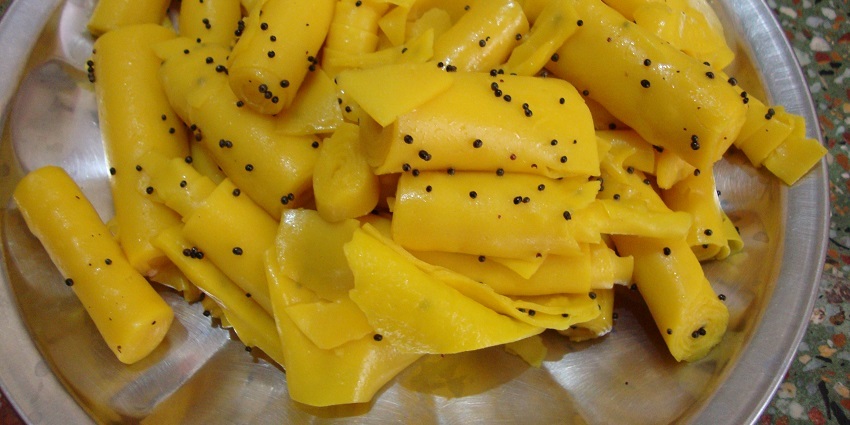 Khandvi, a popular Gujarati snack often featured in the best food in Bharuch category
