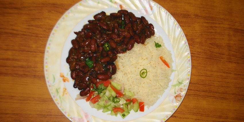 Snapshot of the mouth watering Rajma Chawal which is the best food in Jalandhar