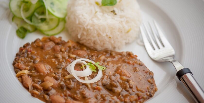 Rajma chawal, an authentic north Indian dish, is one of the best street food in Rajouri garden