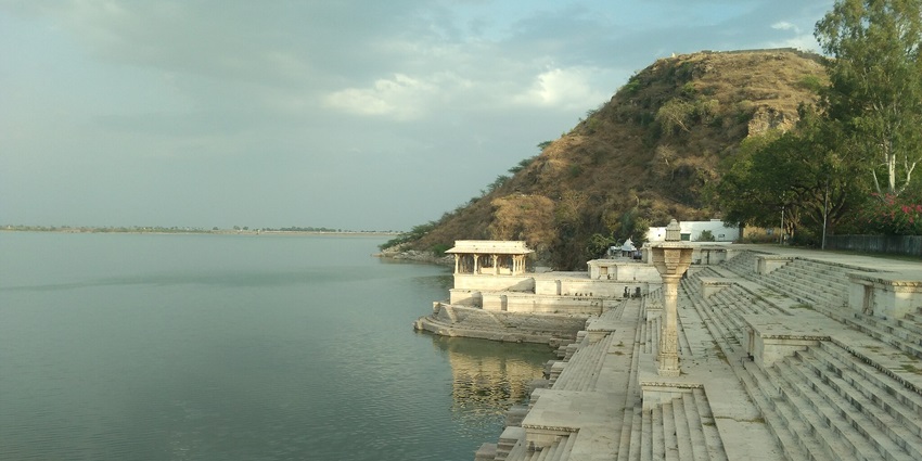 The Rajsamand Lake in Rajasthan, a famous place near Maharana Pratap Museum Haldighati.