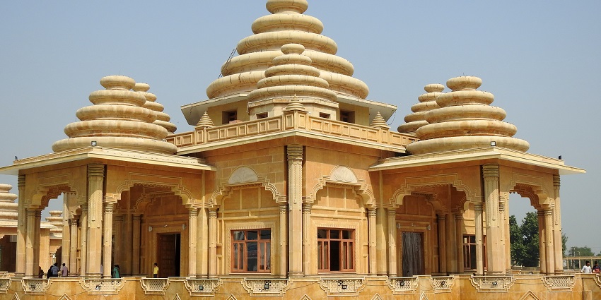 An image of Ram Tirath Temple captures its exquisite architecture and tranquil setting,one of the top places to visit near Amritsar.