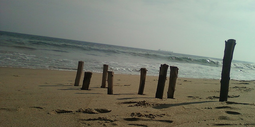 Snapshot of the evening view from the shores of the Ramakrishna Beach in Vizag