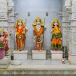 An image of the idols at a sacred temple similar to Ramdevra which is located in Rajasthan.